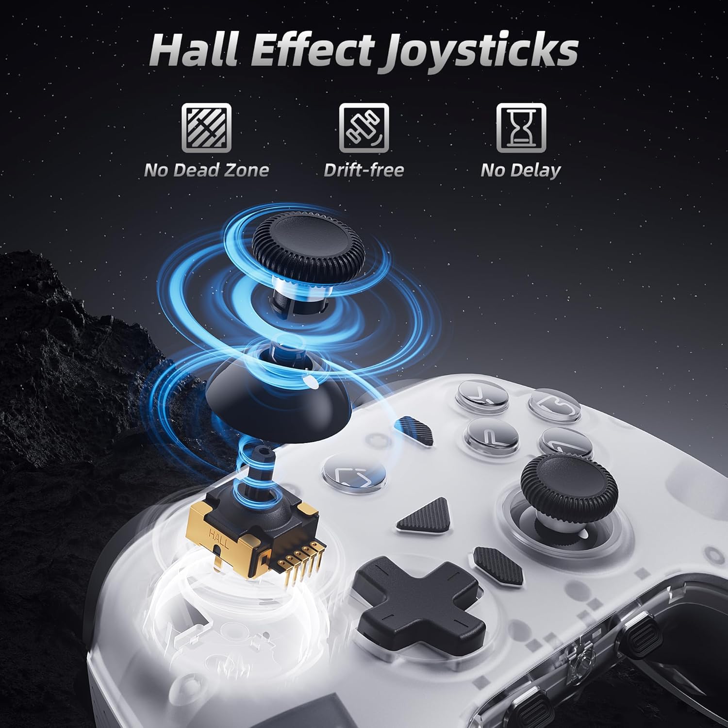 Mytrix Pro PC Controller with Charing Dock, Wireless Bluetooth 2.4G Wired Multi-Platform Controllers Hall Effect Joysticks Hall/Micro 2-in-1 Triggers, 1000Hz Report Rate 4 Macro Keys ABXY MicroSwitch Mytrix Pro PC Controller with Charing Dock, Wireless Bluetooth 2.4G Wired Multi-Platform Controllers Hall Effect Joysticks Hall/Micro 2-in-1 Triggers, 1000Hz Report Rate 4 Macro Keys ABXY MicroSwitch